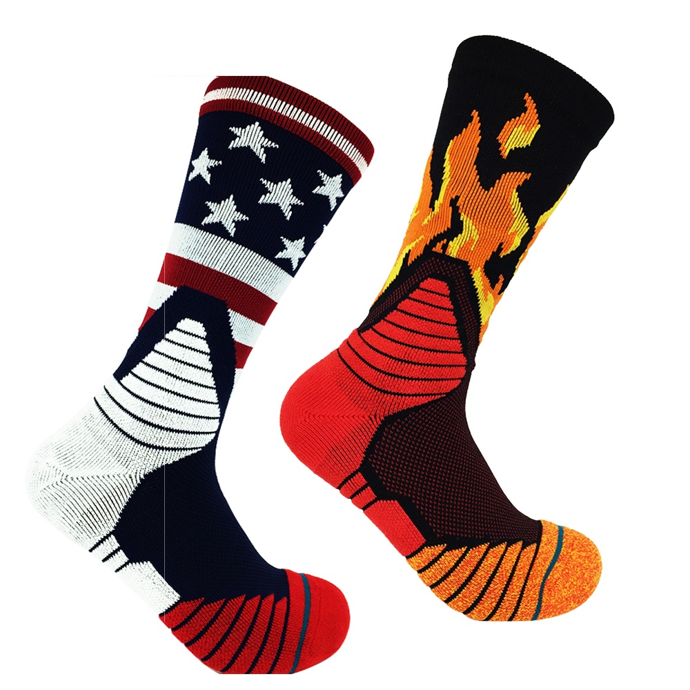 男式提花襪壓力襪印花中襪NF18074