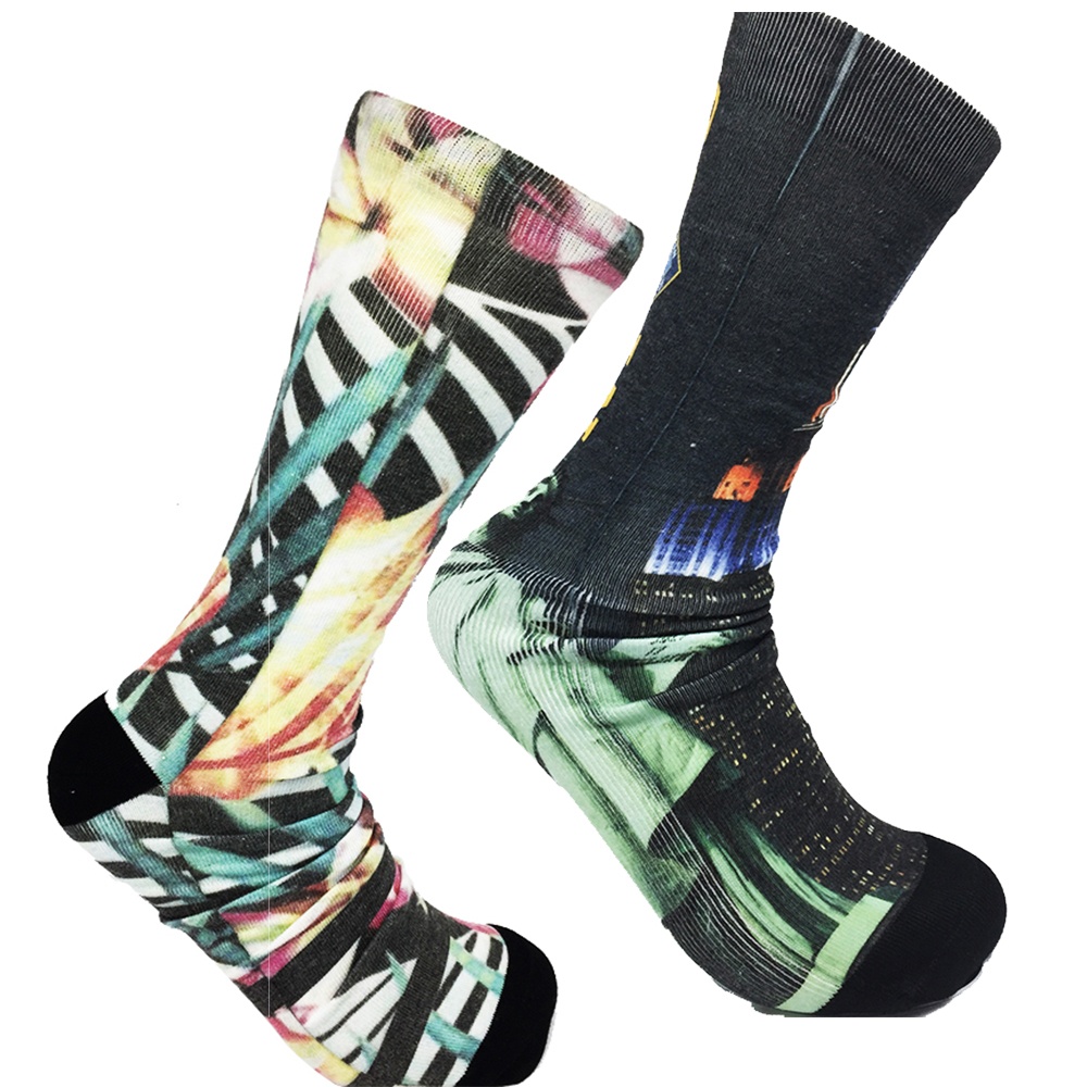 男式運動襪提花中襪NF18075