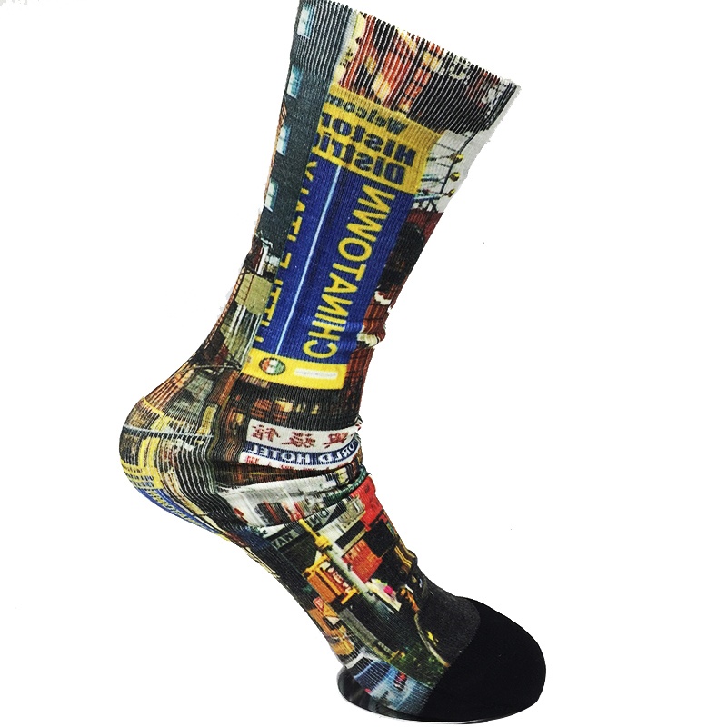 男式運動壓力襪印花襪中襪NF18077