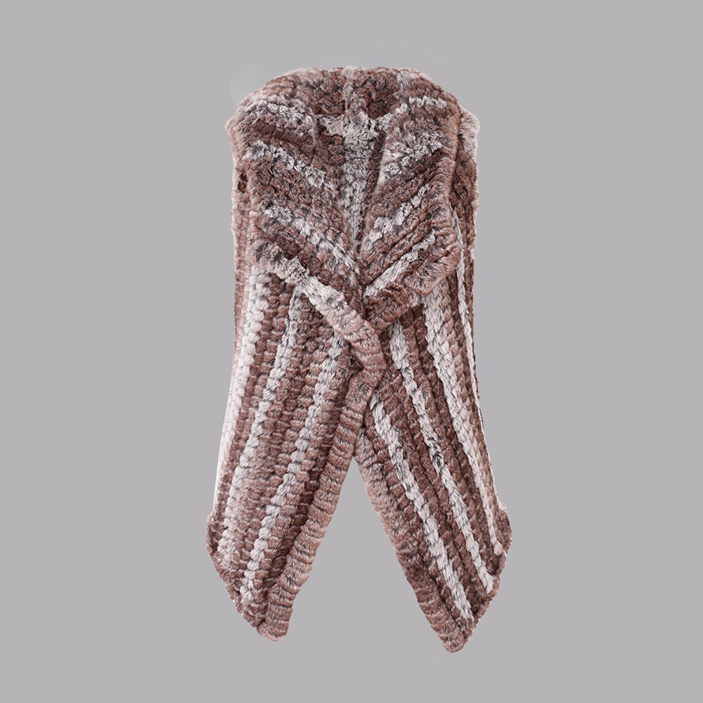 人造毛編織翻領(lǐng)背心