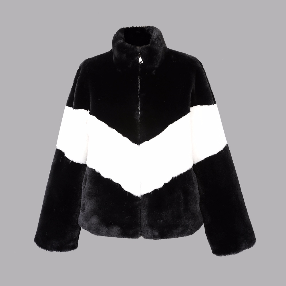 人造毛立領夾克