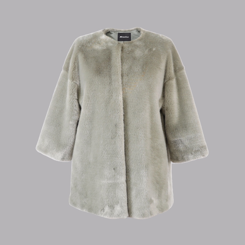 人造毛圓領上衣