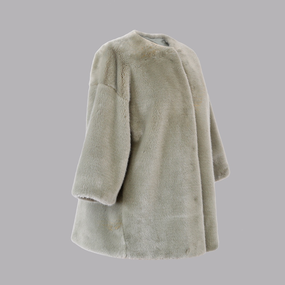 人造毛圓領上衣