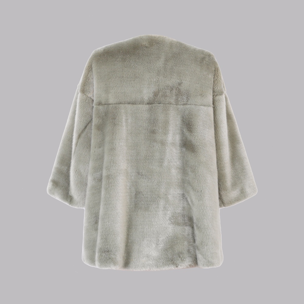 人造毛圓領上衣