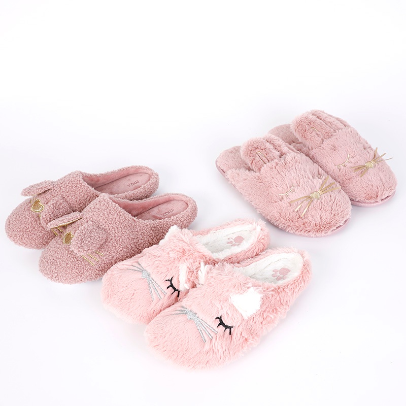 女士卡通棉拖鞋