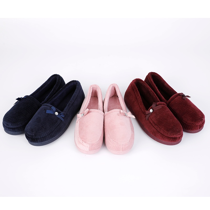 女士條絨滿幫鞋拖鞋