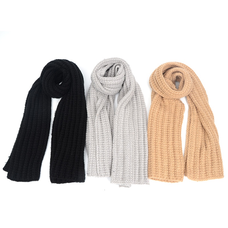 腈綸針織單色圍巾