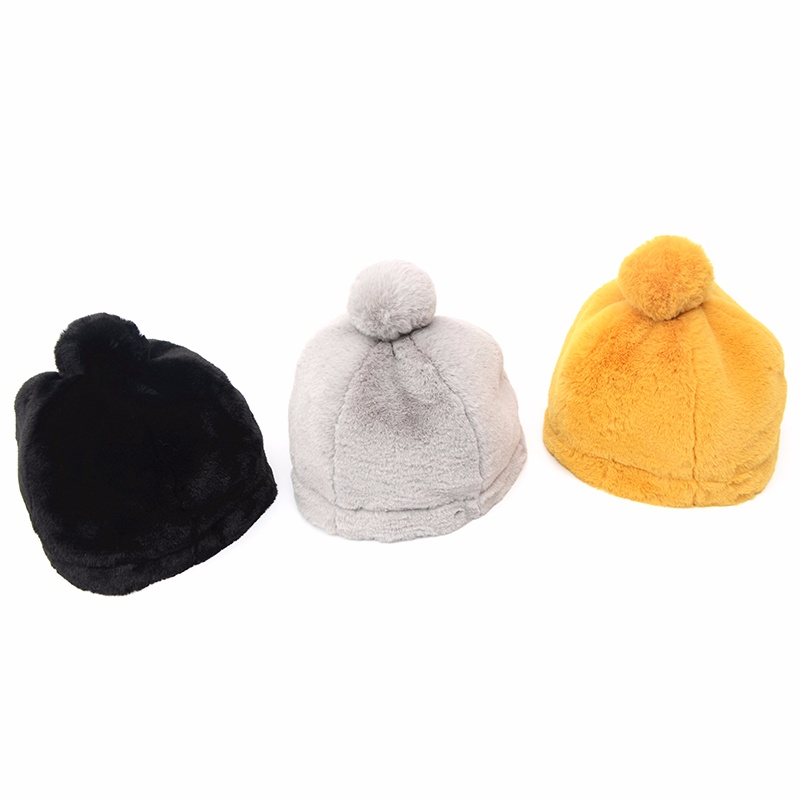 時尚保暖日常男女仿兔毛帽子